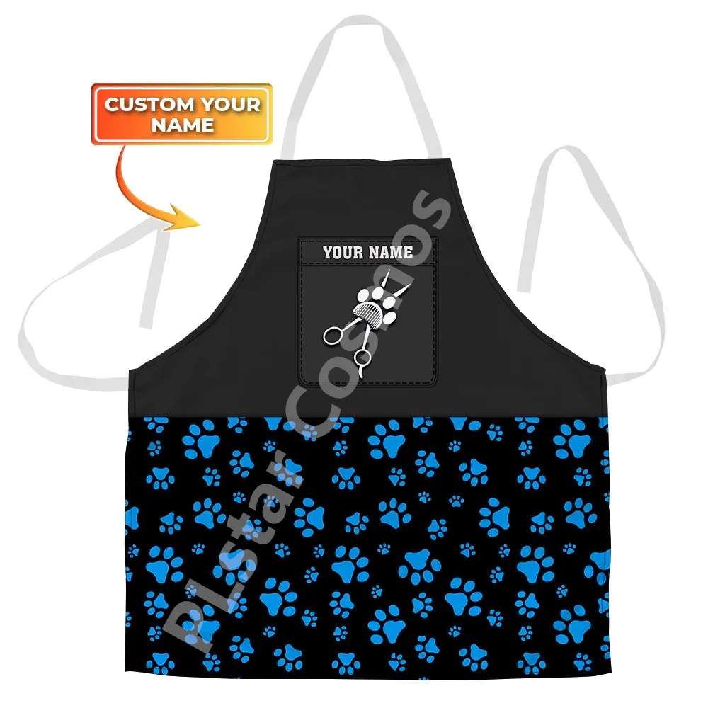 Dog Groomer Apron Grooming Dog Pattern Apron Custom You Name 3D All Over Printed Apron