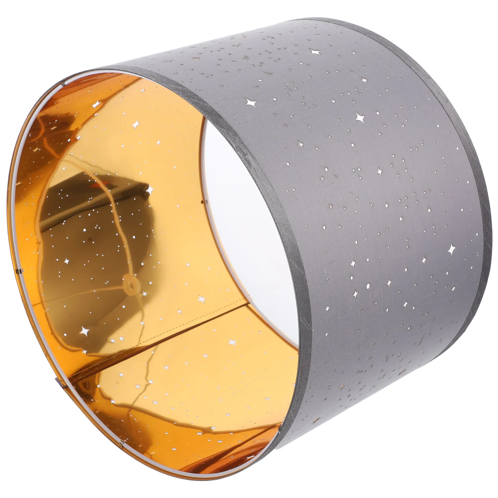

Semi-Circular Lampshade Simple Design Metal and Cloth Construction Stable Non-Deformable Universal Lamp Cover for Daily