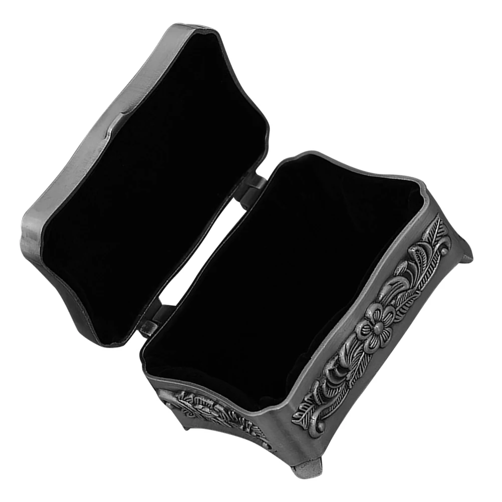 

Mini Jewelry Box Metal Small Zinc Alloy Trinket Storage Case Organizer Travel Holder for Necklaces Bracelets Vintage Style