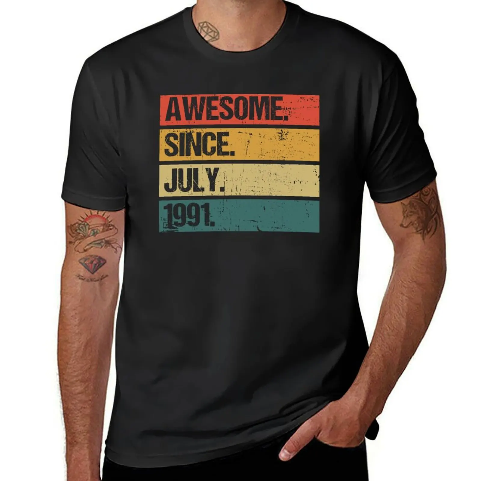 Awesome Since July 1991 | Made In 1991 | Vintage July 1991 T-Shirt anime sublime shirts graphic tees designer t shirt men
