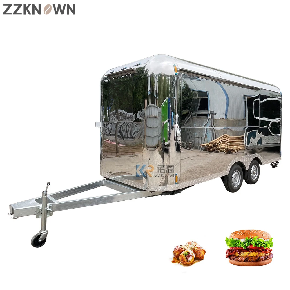 2023 OEM Fast Food Cart BBQ Air Stream Concession Trailer for Sale Hot Coffee Outdoor Mobile Kitchen Food Carts