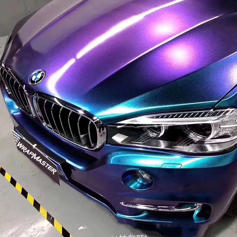 Wrapmaster chameleon Diamond Purple to Blue vehicle Wraps Car Vinyl auto wrappen Car protect film