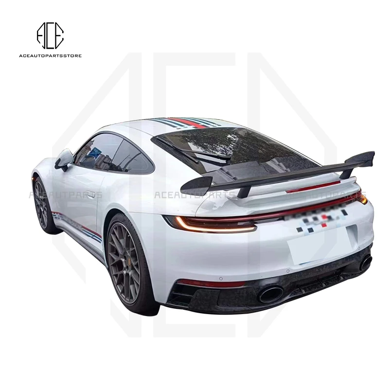 TC STYLE FORGED CARBON FIBER FRP REAR SPOILER AND ENGINE COVER FOR 2019-2022 PORSCHE CARRERA 911 992 S