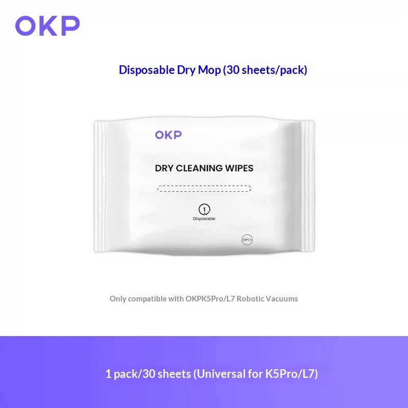OKP sweeping robot K5Pro/L7 mopping accessories Portable disposable dry mop cloth without water stains