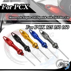 For Honda PCX 125 150 160 PCX125 PCX160 Motorcycle Engine Oil Level Dipstick Aluminum Oil Dipstick Oil Filler Cap Fuel Dipstick