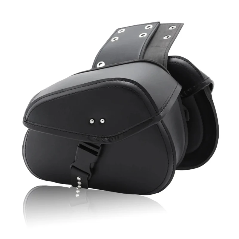 Waterproof Motorcycle Saddlebags PU Leather Saddle Bags Pouch Storage Case Side Luggage Tool Bags Universal Motor
