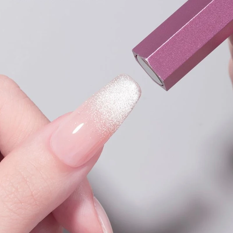 Sześciokątny Duży Mocny Magnes Dwugłowicowy Magnes do Paznokci typu \"Kocie Oko\" do Żelu Profesjonalne Narzędzia do Stylizacji Paznokci