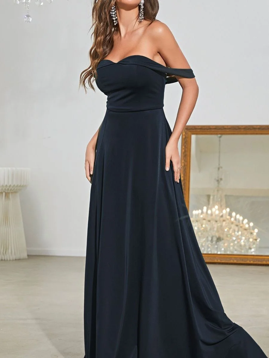 Robe de soirée longue en mousseline de soie, fente Dr, taille haute, magnifique jupe pivotante, cadeau léger transfrontalier