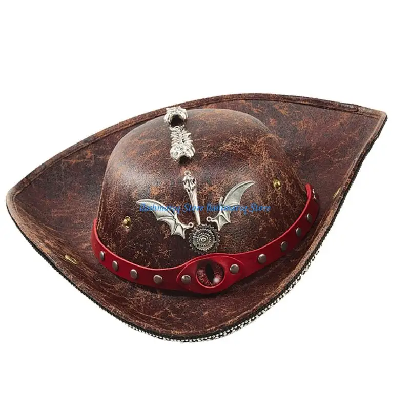 573B Lightweight Foldable Pirate Hat For Halloween Themed Parties And Cosplay Fun