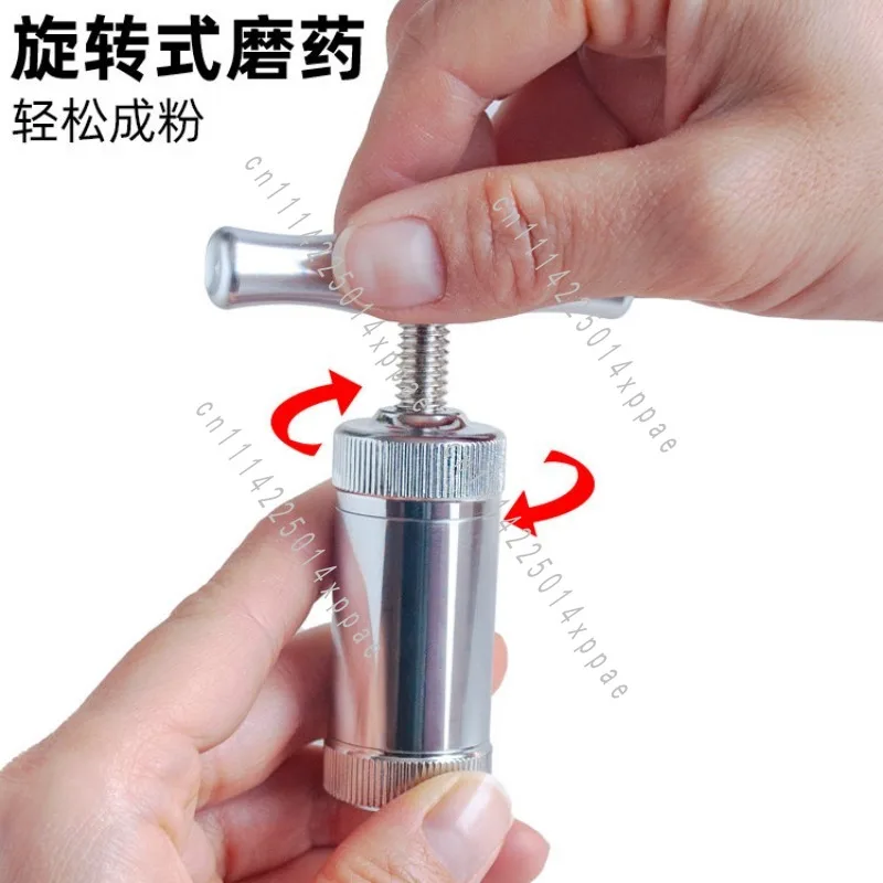 Pulverizer Household Crushing Tool Pocket Metal Medicine Grinder Portable Tablet
