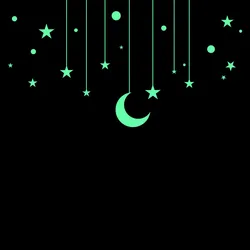Glow in the Dark Moon Stars Stickers Round Dots Luminous Stickers Kids Room Boy Girl Bedroom Decor Laptop Motorcycle Car Sticker