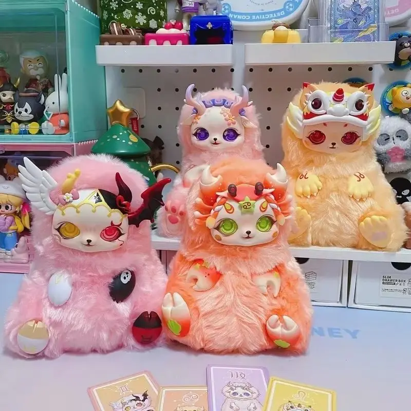 

Meng Bao Xiao Xing 12, созвездия, теплое сердце, слепая коробка, плюшевая подвеска, коллекционная трендовая игрушка для украшения, подарок на день рождения