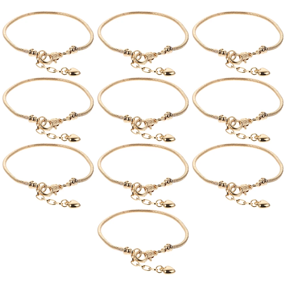 

12 Pcs DIY Bracelet Chain 3mm Snake Link Copper Supplies Jewelry Making Craft Girl Decor Gifts Bracelet Accessories