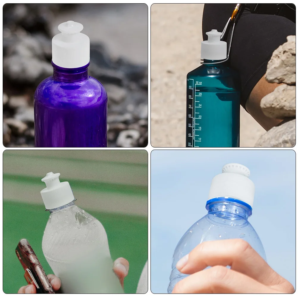 

50Pcs Anti Leakage Bottle Tops Push Pull Caps Durable Safe for Drinking Bottles Multi Functional Practical Bottle Caps