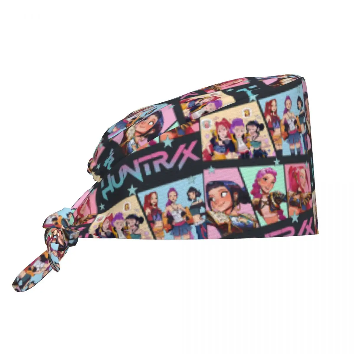 Nurse Hat KPop Demon Hunter Work Scrubs Hat Anime Fashion Medical Cap Soft Elastic For Men Women Holder Long Hair Working Caps