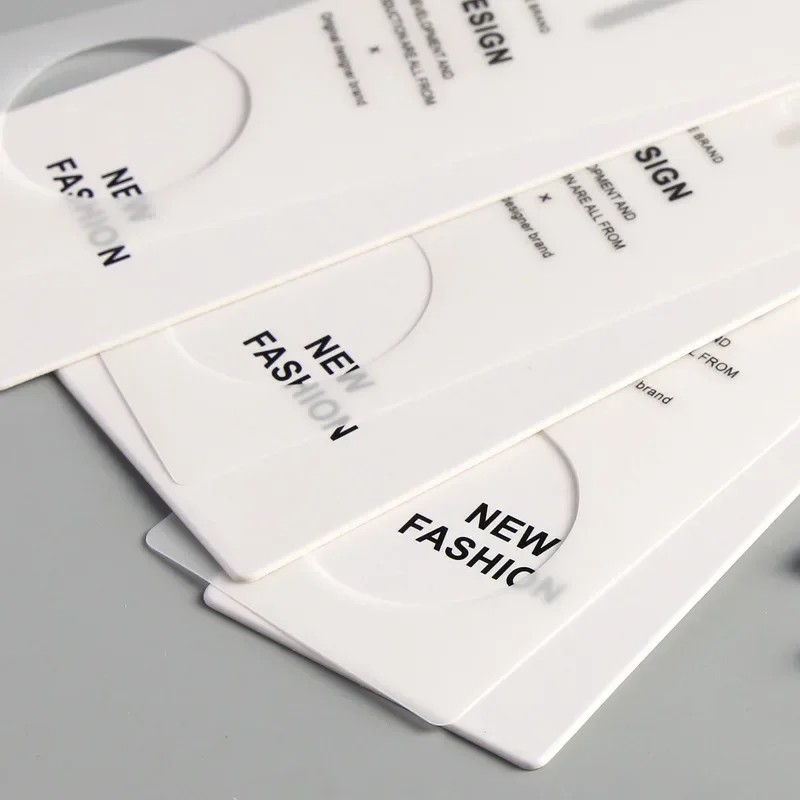 100pcs High-grade Clothing Tags Transparent Plastic Soft Piece Fashion Hangtags Universal Design Clothing Labels Trendy Tags