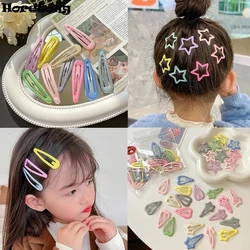 10 Pcs/Lot Children Cute BB Hairpin Geometric Stars Heart Ornament Hair Clips Girls Lovely Sweet Hairpins Kid Hair Accessories