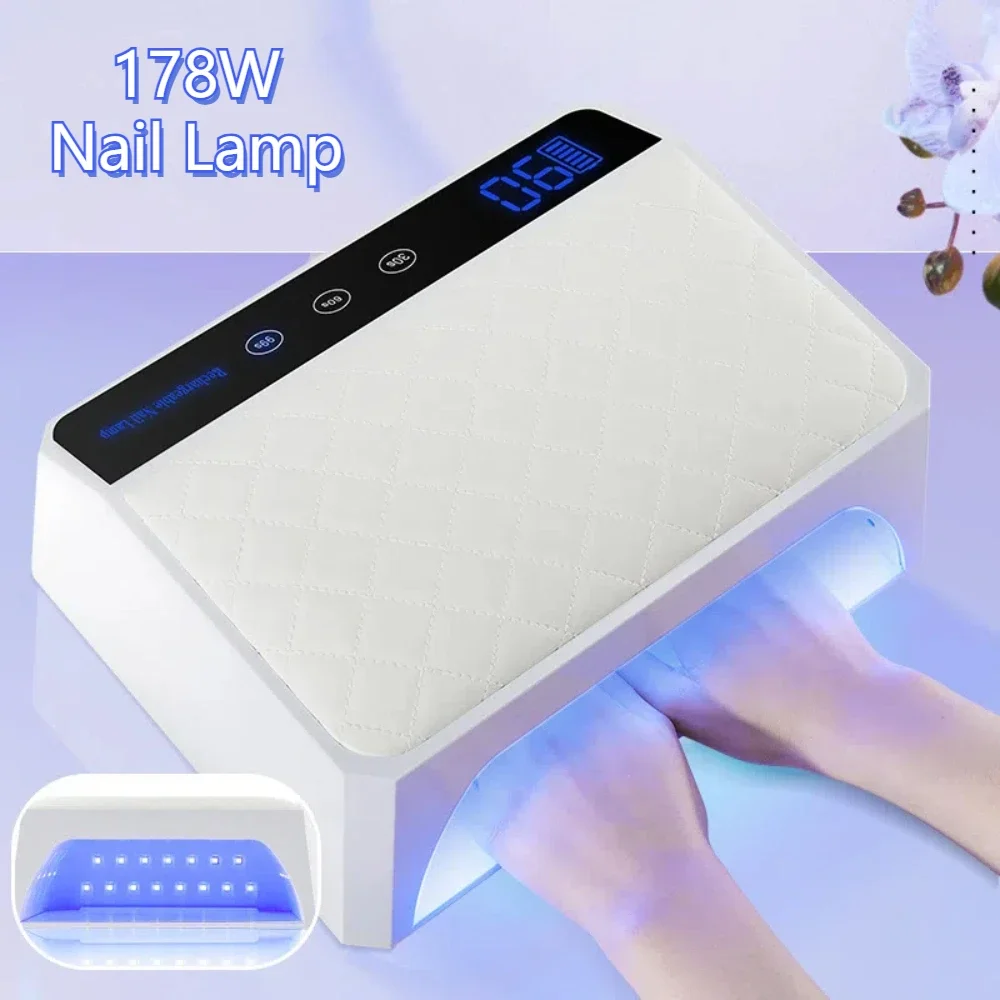 

2 in 1 Wall Plug Nail Lamp 178W Gel Polish Dryer Manicure Machine Professional Nail UV LED Lamp for Two Hands Home Manicure