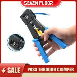 RJ45 crimper hand network tools pliers RJ12 cat5 cat6 8p8c Cable Stripper pressing clamp tongs clip multi function