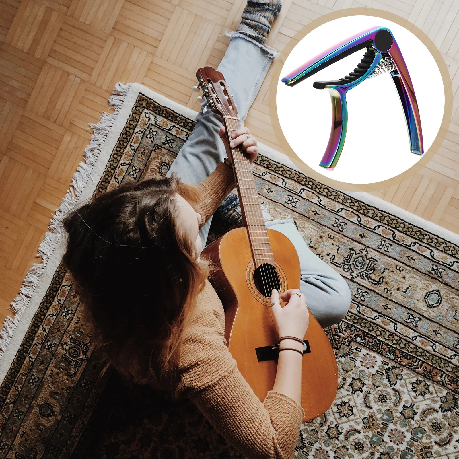 

Guitar Capo Zinc Alloy S hi Clip Multi function Lightweight Portable Exquisite Capo Professional Performance Adjust Pitch Easily