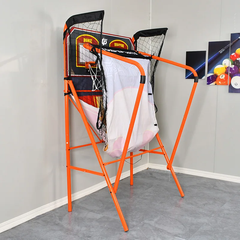 Luxury two-player scoring shooting machine reinforced with a quick assembly folding two-player basketball stand basketball machi