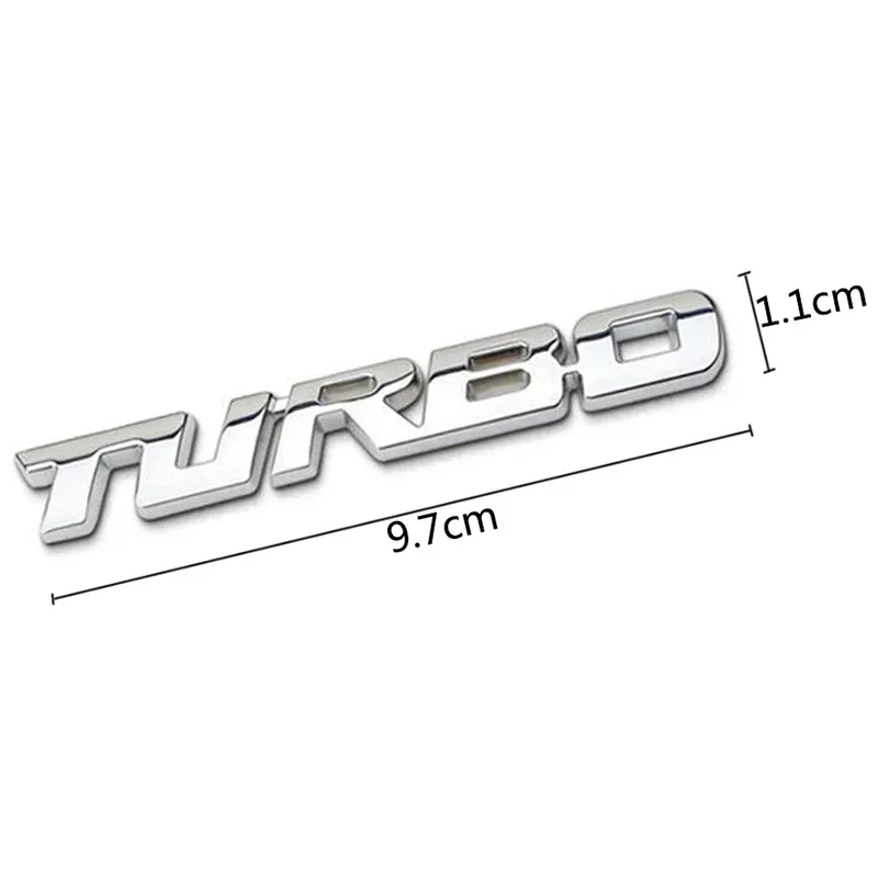 1Pc Turbo Boost 3D Metal Car Emblem Badge Sticker Zinc Alloy Chrome Plating Auto Body Styling Decor Decal Accessory