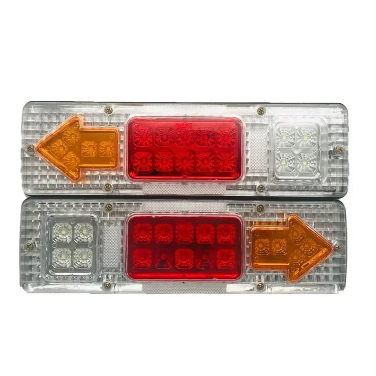

19LED Car Trailer Truck Rear Tail Light Brake Reverse Lamp Stop Turn Signal For Trailer Truck Caravans Taillights Van Truck