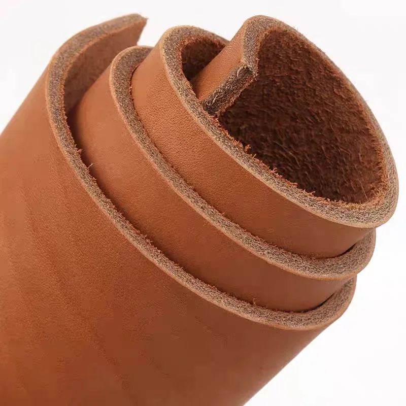 4.5 مللي متر طبقة الرأس مادة جلد البقر الصلب السلع الجلدية المصنوعة يدويا لتقوم بها بنفسك بني فاتح الخضار المدبوغة أحذية من الجلد تسولي حزام scabba #5