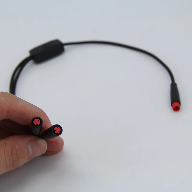 M6 2Pin Y Splitter E-bike Cable 1 Male to 2 Female Electric Bicycle Plug for Scooter Brake Signal Sensor