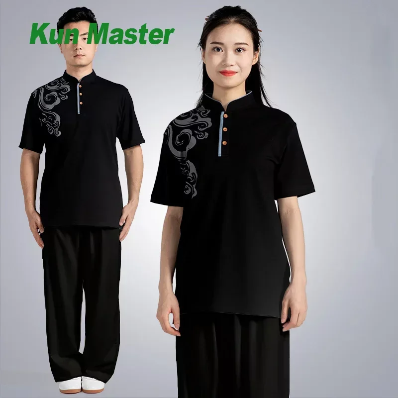 Summer Martial Arts T-shirt Short-sleeved Clothing Kung Fu Shirt Classic Uniform Tai Chi Clothes Men's Shirt Top Women