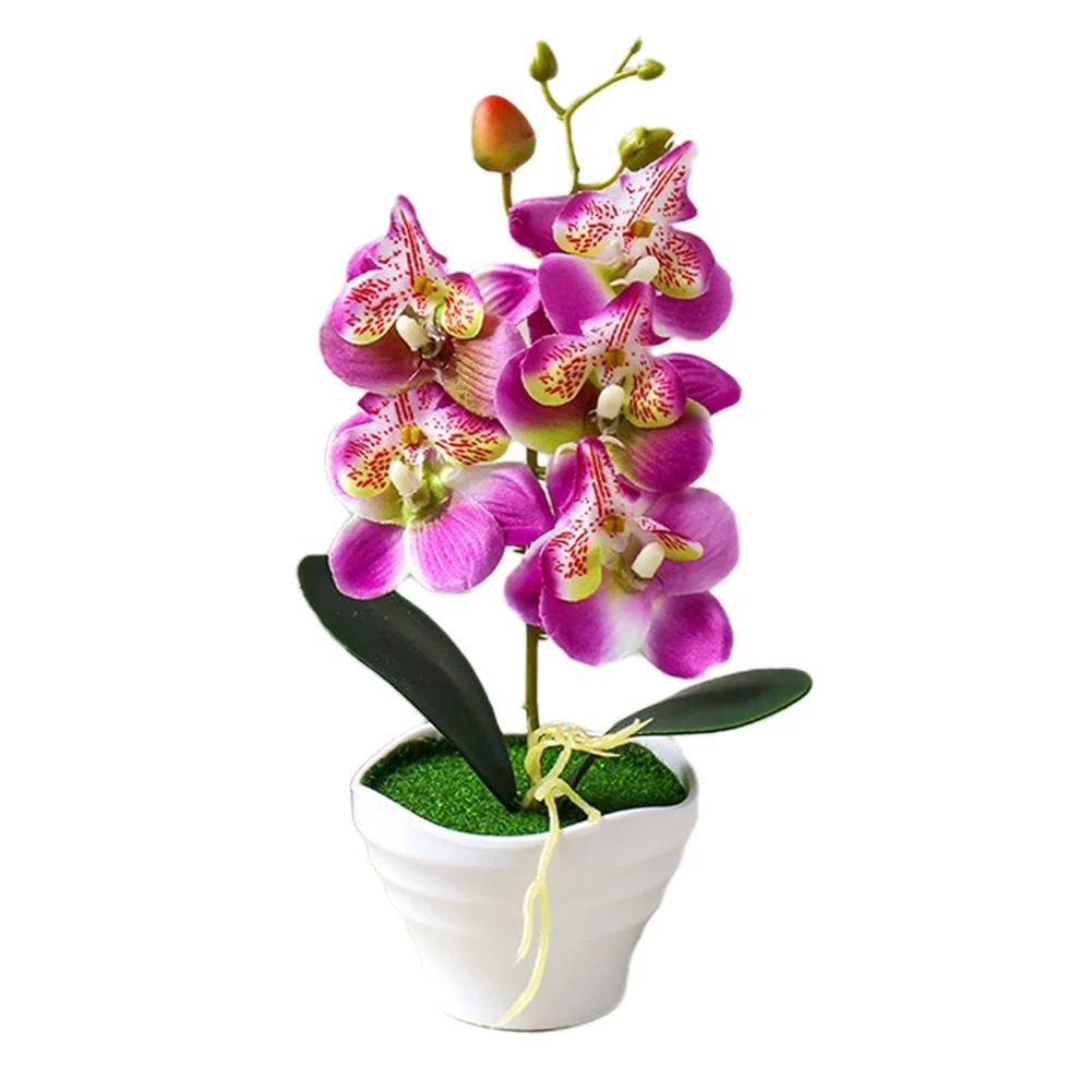 Künstliche Blume fünfköpfige Phalaenopsis Bonsai Garten dekoration künstliche Topfpflanzen Blume Hochzeit Requisiten Party Dekor