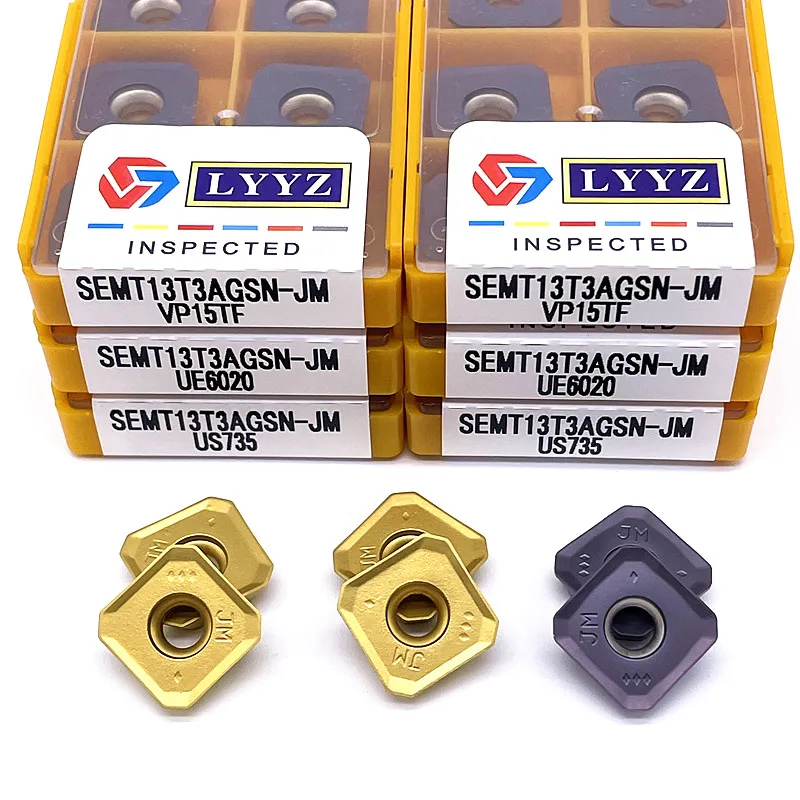 

SEMT13T3AGSN-JM VP15TF UE6020 US735 Carbide Milling Inserts for milling cutter,SEMT13T3AGSN SMilling Blades matel Ceramic tip