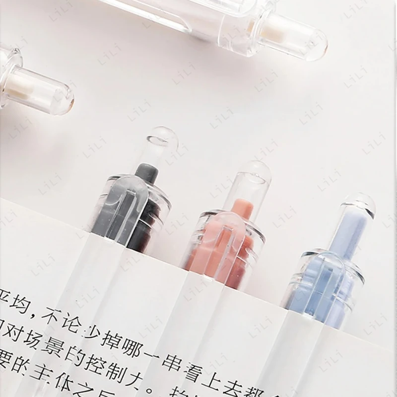 5 teile/satz ST Presse 0,5mm Schwarz Neutral Stift Morandi Farbe Serie Schnell Trocknend Stift Student Schreibwaren Büro Liefert