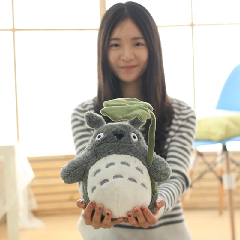 Süße japanische Totoro-Rückenkissen, Totoro-Plüschpuppe, weiche Stofftier-Dekoration mit Kissen, Geburtstagsgeschenke für Kinder und Mädchen