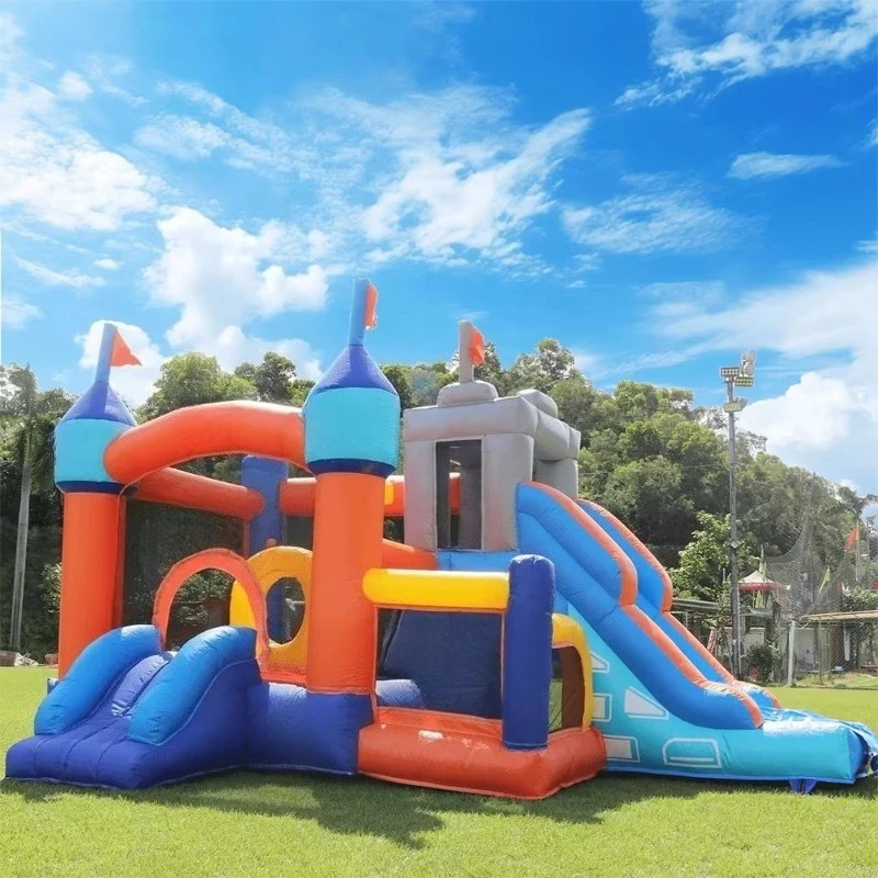 Portable commercial inflatable trampoline slide combination inflatable castle playground cartoon trampoline