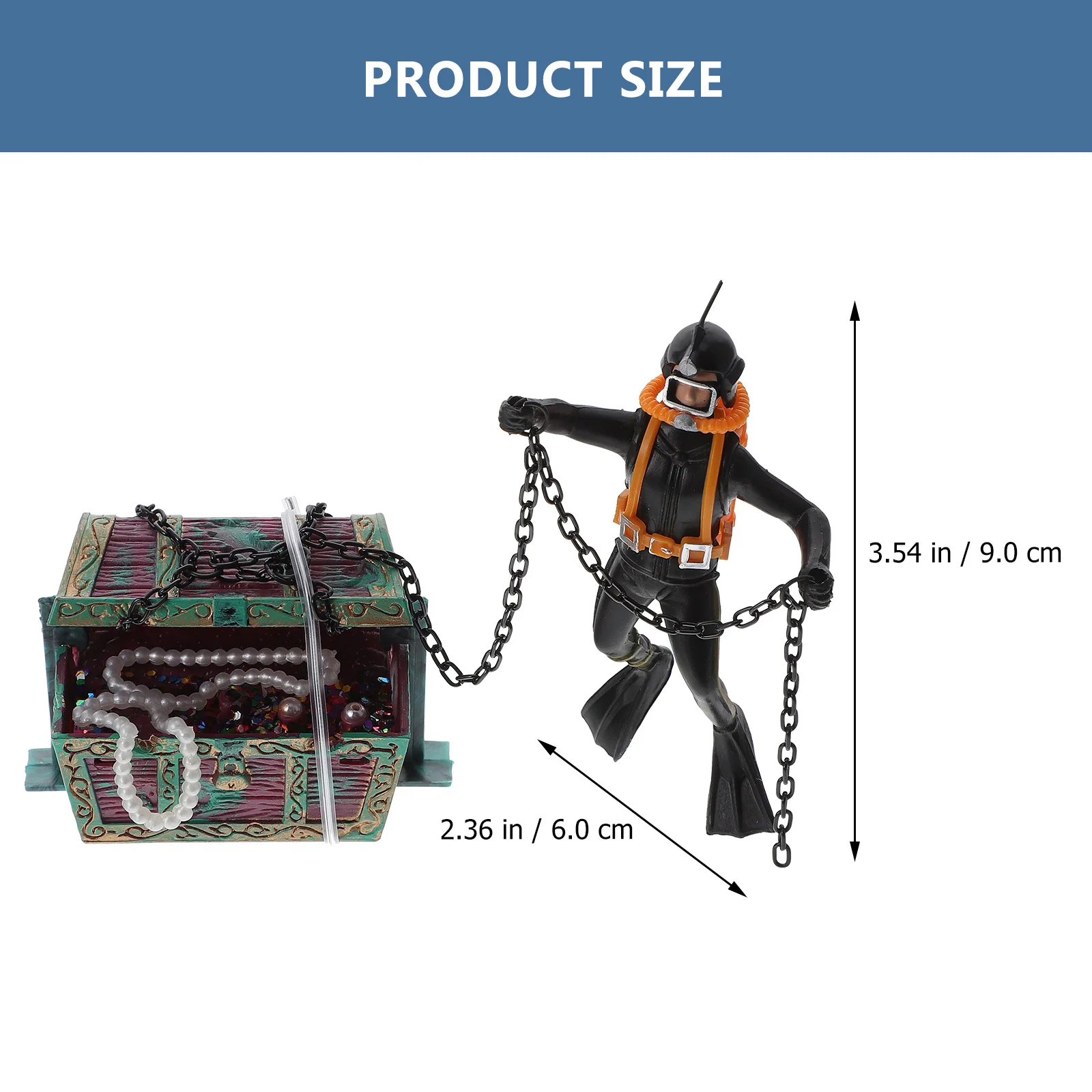 

Treasure Hunt Decor Floating Diver Adornment For Fish Tank Aquarium Layout Prop Underwater Diver Ornament Pet Supplies