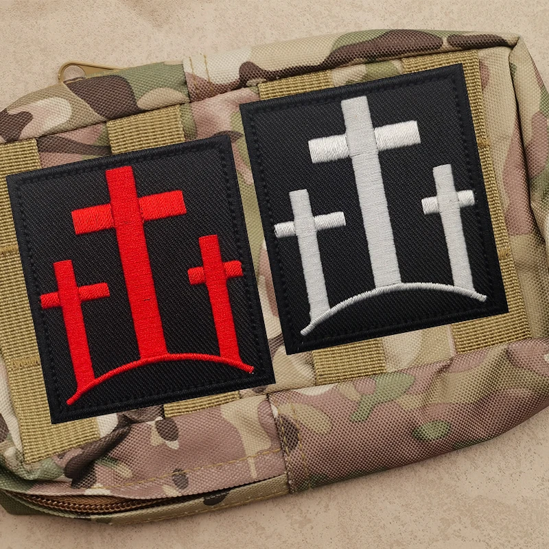 Jesus Fish Embroidered Patch Christian Fish Symbol Tactical Emblem Appliques Fabric Patches Stickers On Clothing Backpack