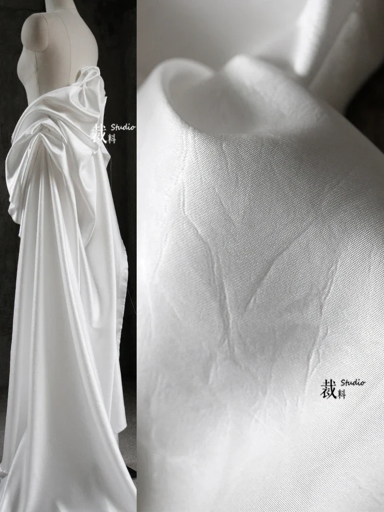 

Толстая атласная ткань, дизайнерская одежда, платье, одежда, оптовая продажа, ткань «сделай сам», пришить по метрам, шитье одежды, чистый полиэстер, материал