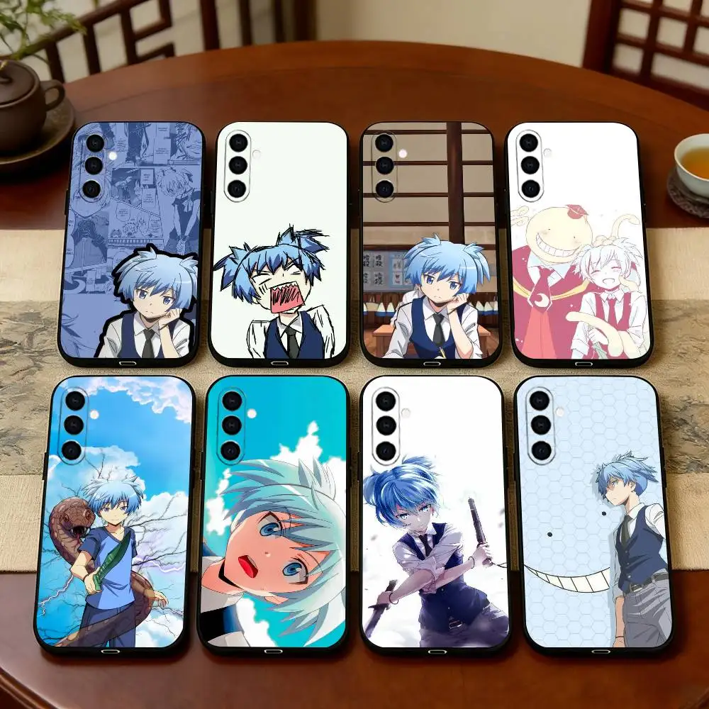 Assassination Classroom Nagisa Phone Case For Samsung Galaxy A73,A72,A71,A70,A53,A52,A51,Soft Silicone Black Cover