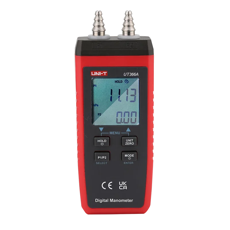Manómetro Digital UNI-T UT366A, medidor de presión de aire, Detector diferencial de presión portátil, medidor de dispositivo de medición de presión