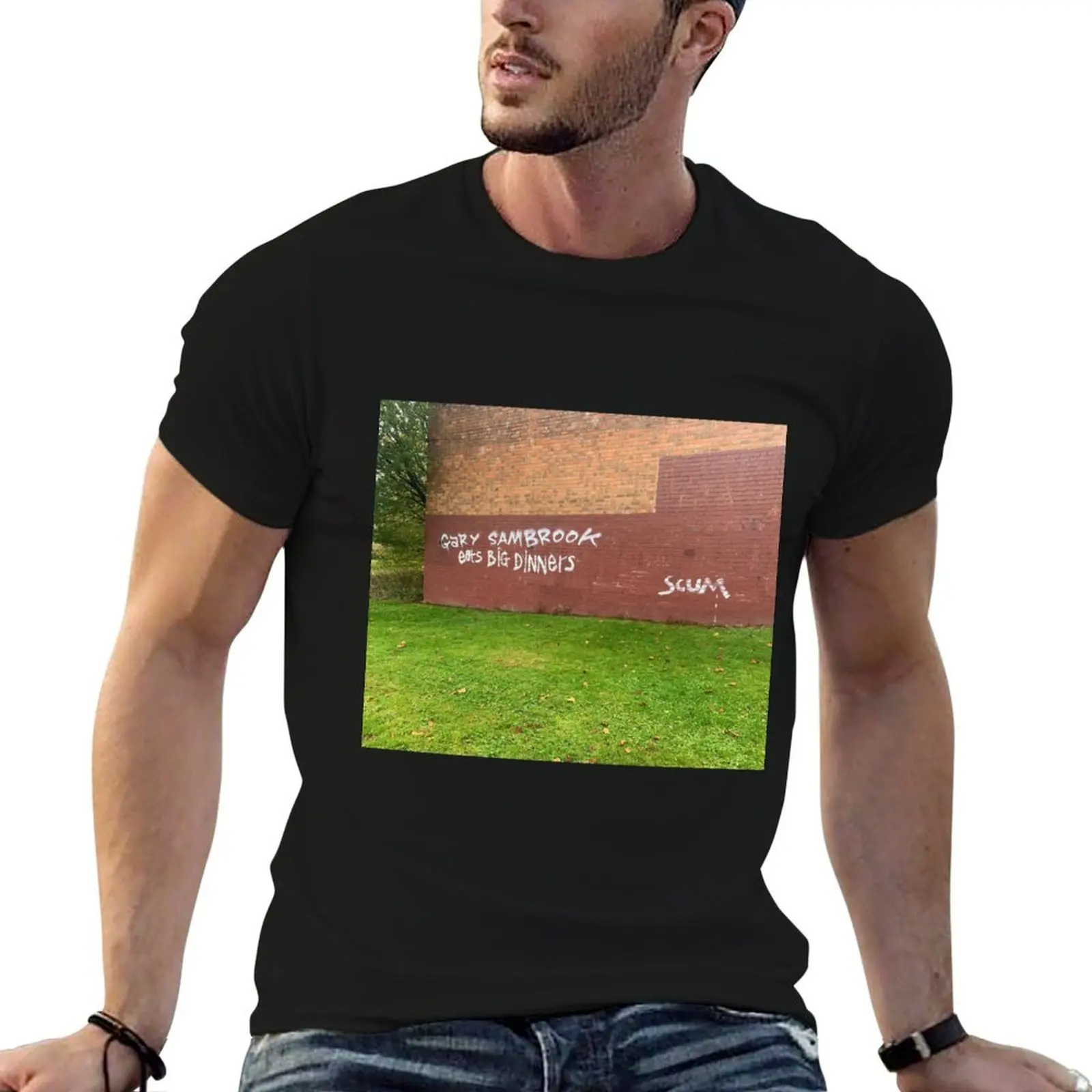 Gary Sambrook Eats Big Dinners T-Shirt t shirts for man pack white funny t shirts dark humor t shirt man casual T-shirt