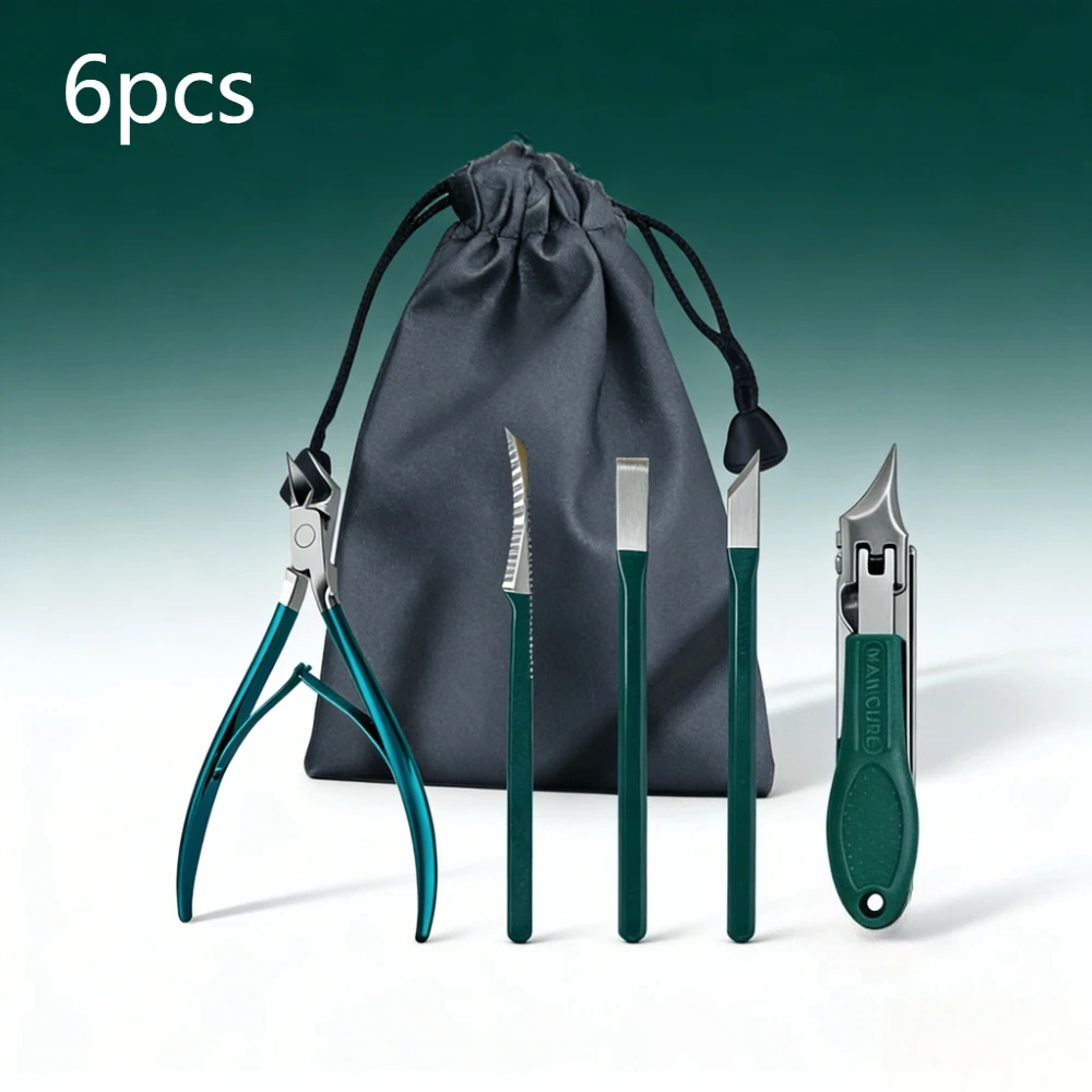 

120° Slant Edge Nail Clipper Set 6PCS For Ingrown Or Thick Toenails Toenails Trimmer Professional Podiatrist Toenail Nipper
