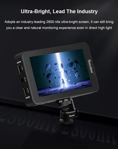 Desview 2800Nits 고휘도 카메라 필드 모니터 4K 60HZ 터치 스크린 모니터 및 DSLR 카메라용 차양 3D LUT 모니터
