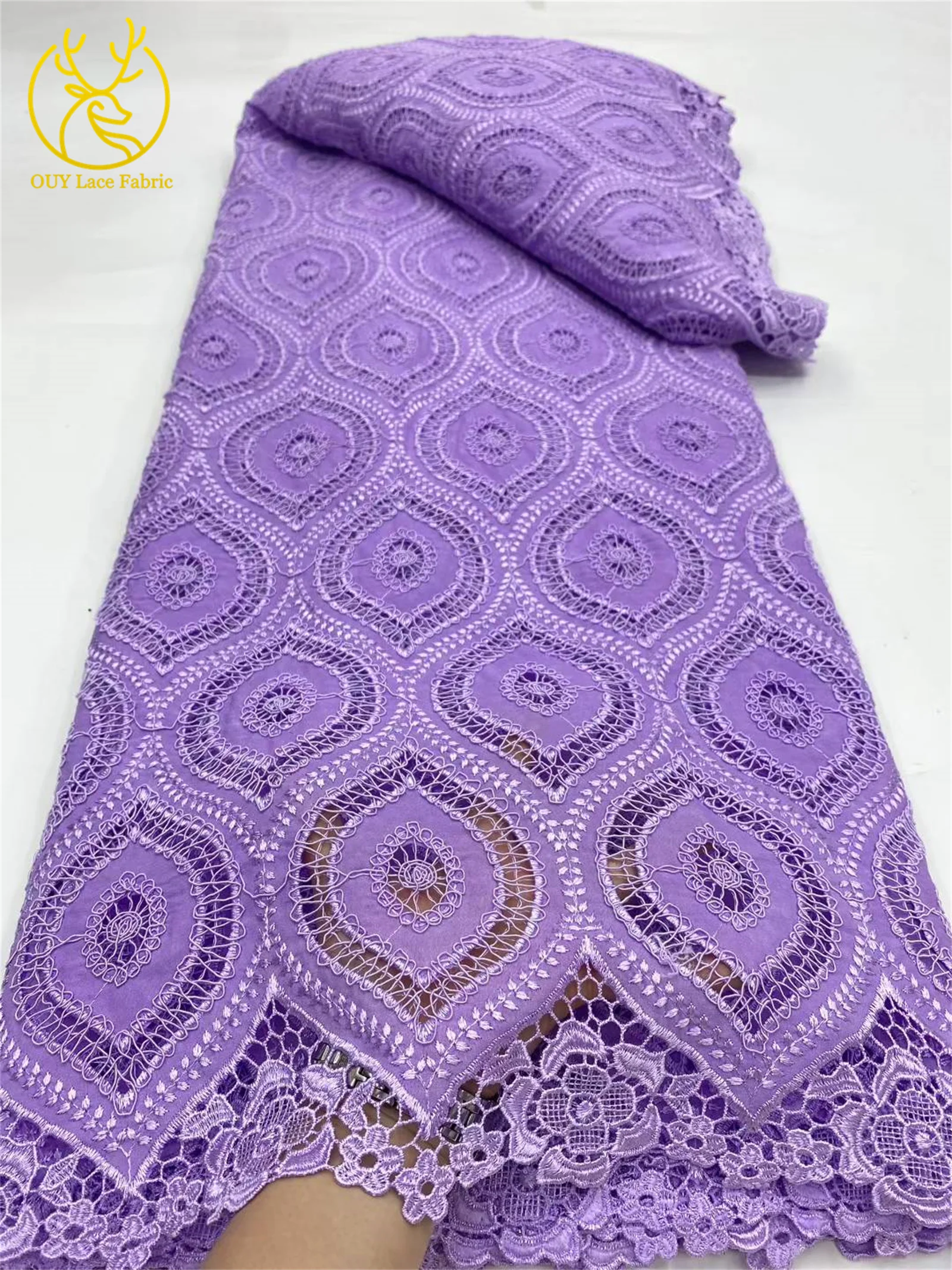 Green African Nigerian water-soluble rope lace fabric African lace fabric 2025 high quality for wedding French lace fabrics