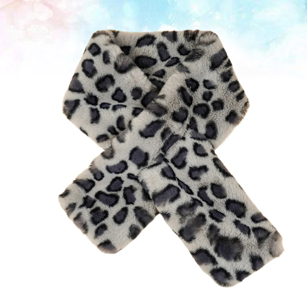 

Leopard Print Scarf Autumn Winter Warm Collar Kids Birthday Gift Stylish Comfortable Durable Casual Cold Protection Shawl