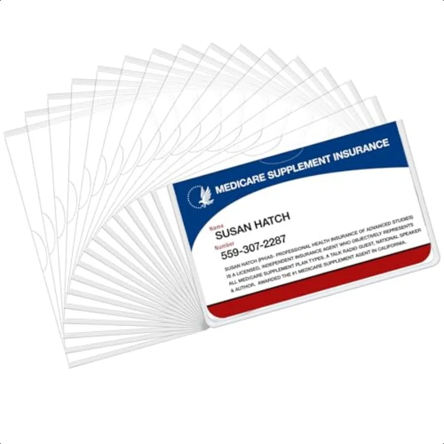 

16 PCS Social Security Card Protector Clear Waterproof Credit Card Sleeve Soft Plastic Card Sleeves Credit Card Sleeve for Cred