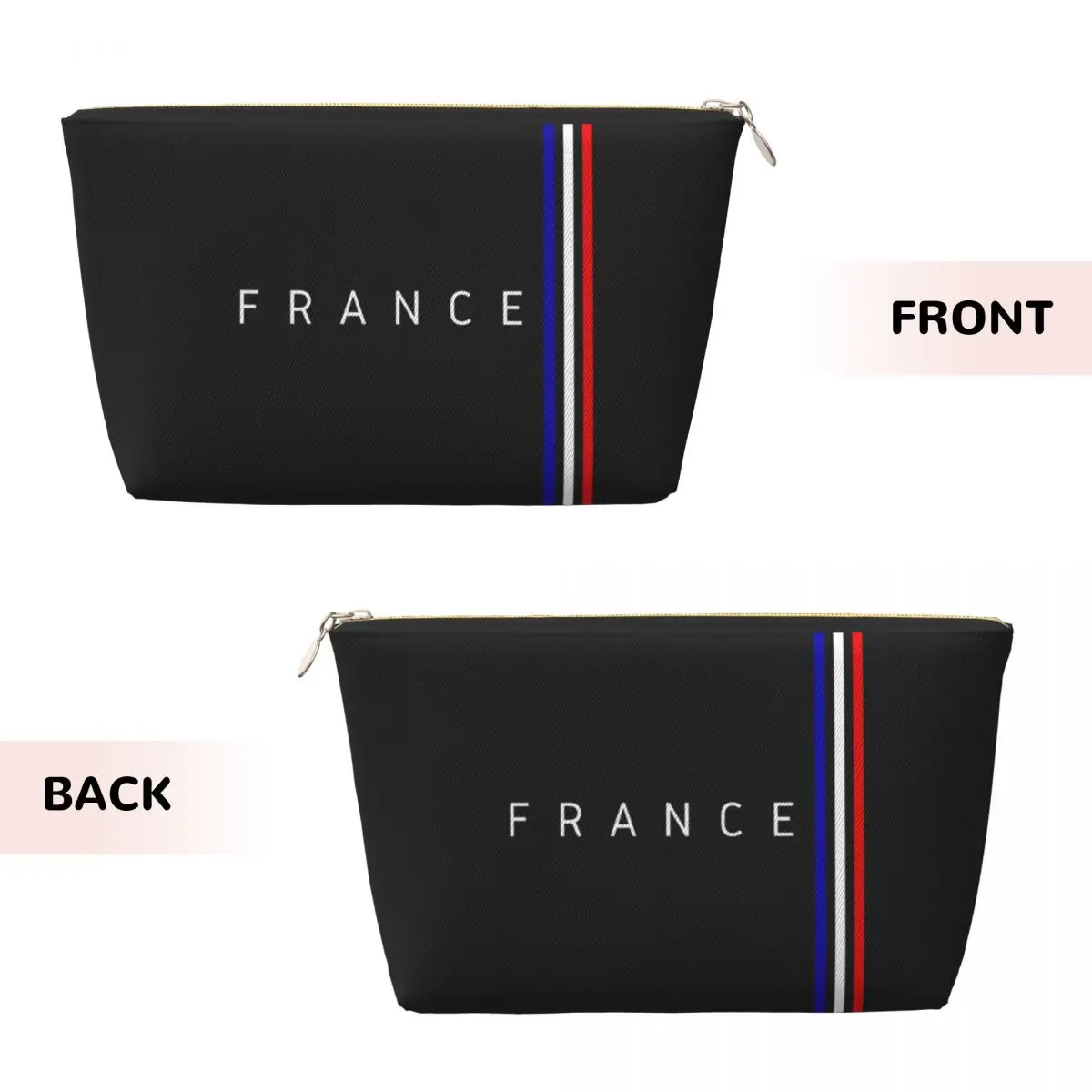 Custom French Flag France Pride Travel Cosmetic Bag Women Patriotic Toiletry Makeup Organizer Lady Beauty Storage Dopp Kit