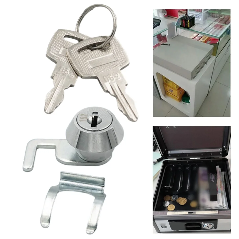 Cam Lock With Quick Clip For Cash Tray Box Drawer Lock Money Case Security Cabinet Airbox Lock Cylinder Spare Parts