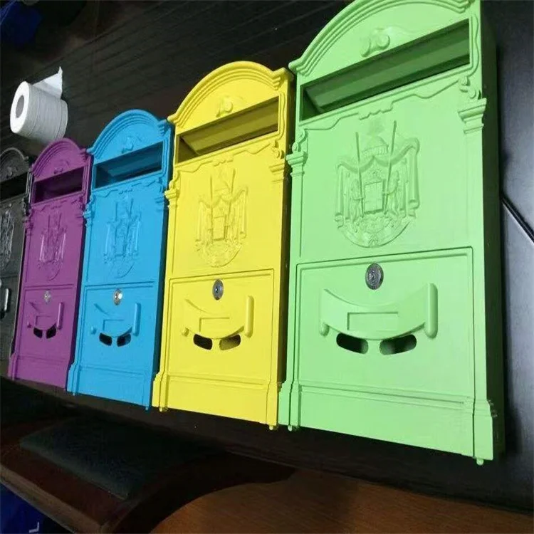 New decorative mailbox for apartment Cast aluminum outdoor mailbox