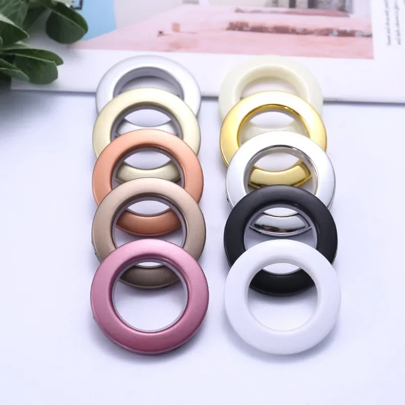 70pcs Curtain Grommet Plastic Grommet Top Mute Hanging Curtain Ring for Bathroom Living room Home Decoration Accessories